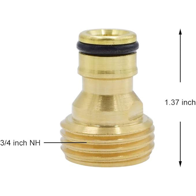HYDRO MASTER Brass Garden Hose Quick Connector, Solid Brass,3/4 Inch Garden Hose Thread. (Female Thread)