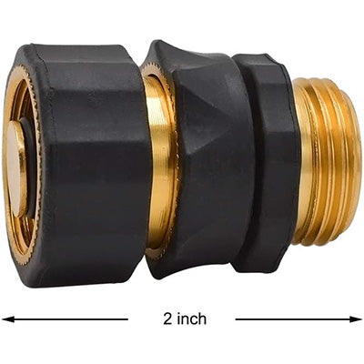 HYDRO MASTER 3/4" Garden Hose Quick Connector with Auto Shut-Off,Fits All Garden Hose. (Aluminum)