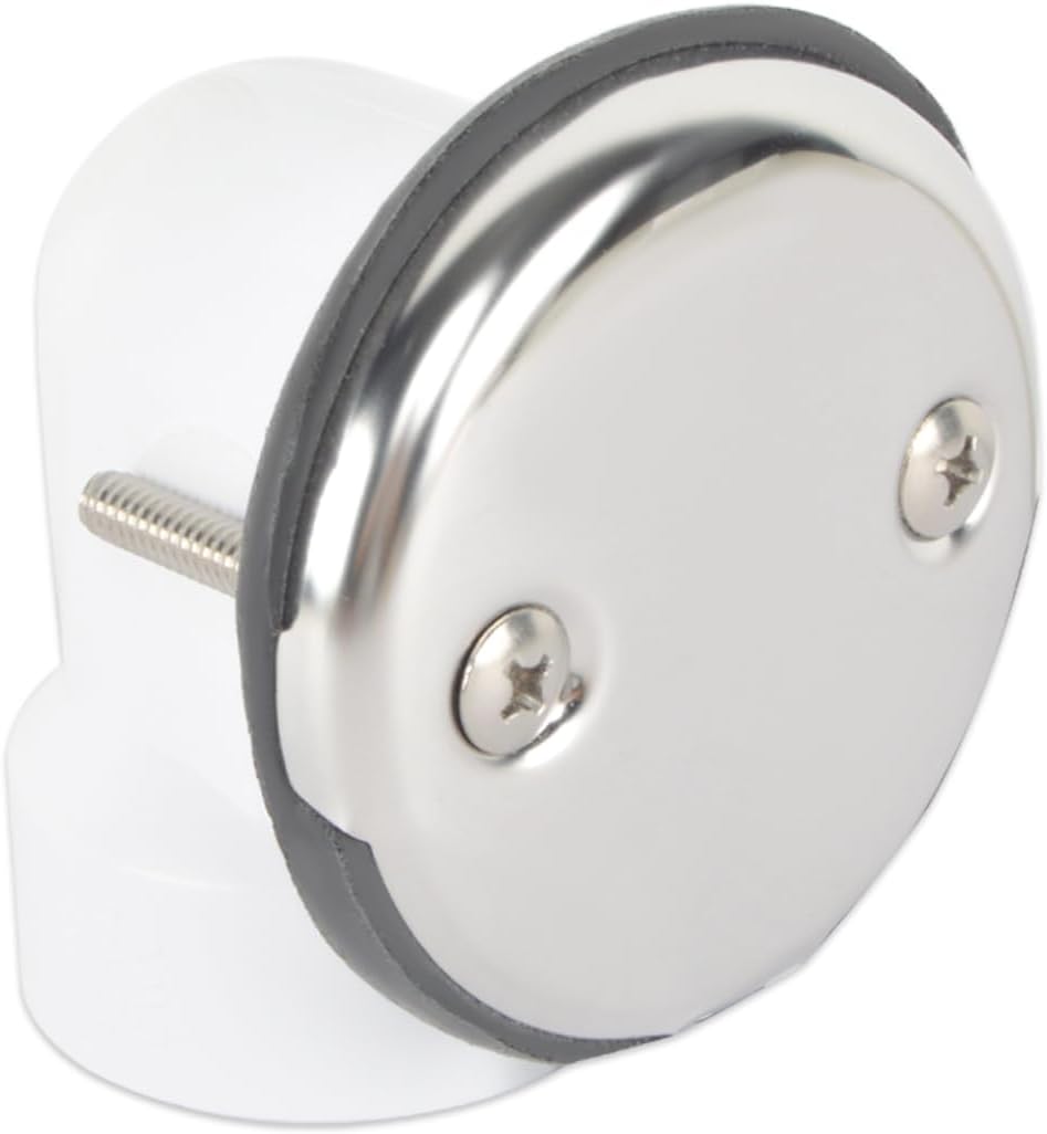HYDRO MASTER 1-1/2 Inch Schedule 40 PVC Two-Hole Bath Waste, Tip-Toe Stopper