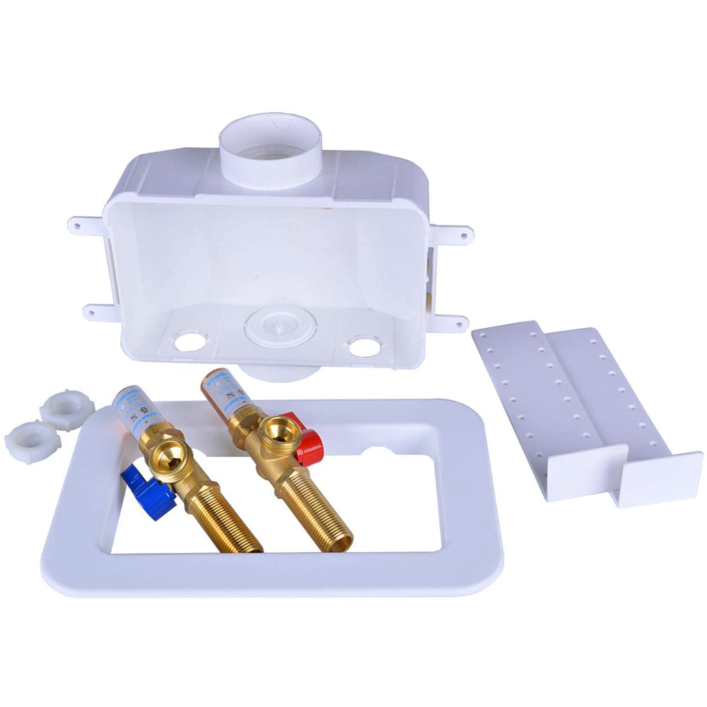 Hydro Master Washing Machine Outlet Box, Washing Stop Valves with Water Hammer Arrestor