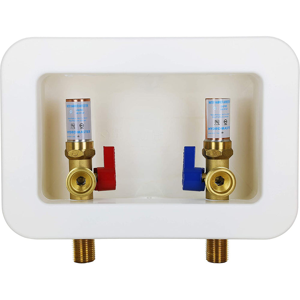 Hydro Master Washing Machine Outlet Box, Washing Stop Valves with Water Hammer Arrestor