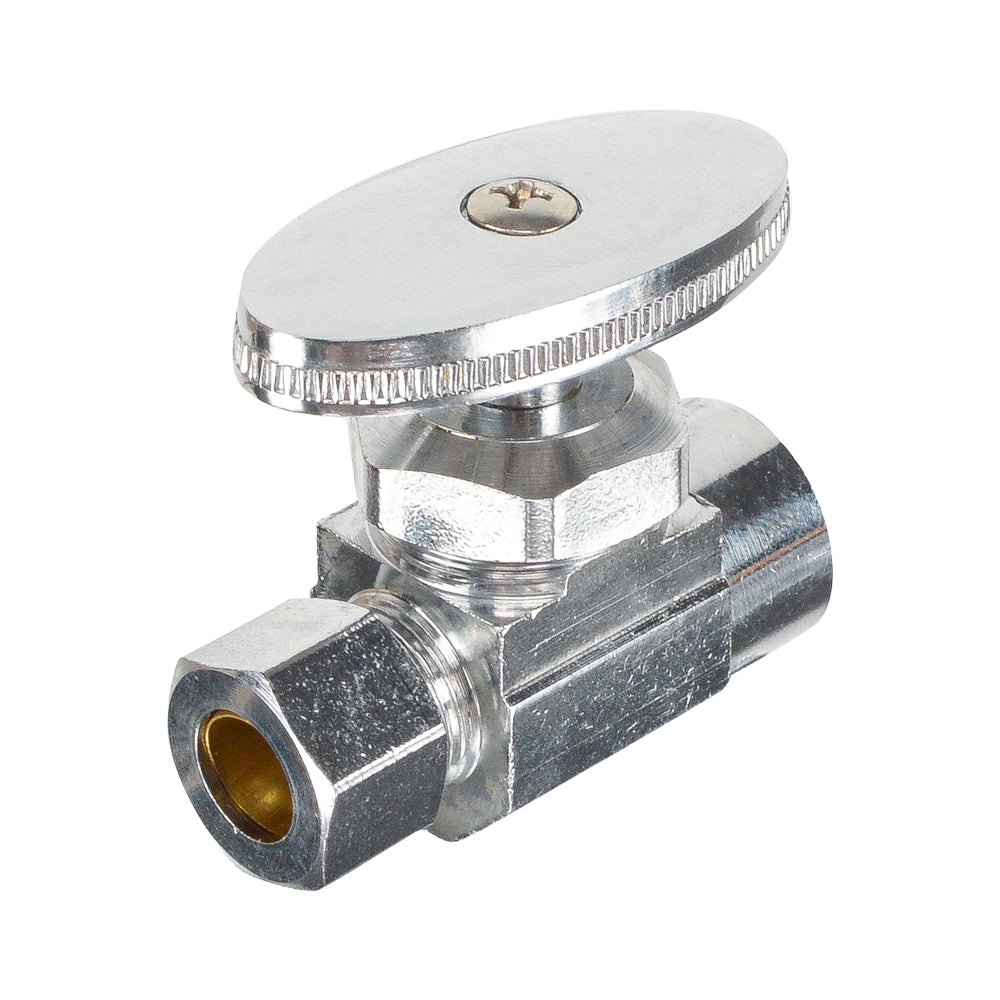 HYDRO MASTER Lead Free Brass Chrome Plated Sweat Multi Turn Zinc Handle Stop Angle Valve
