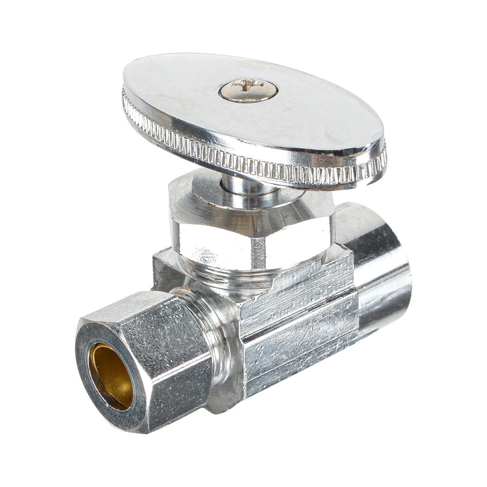 HYDRO MASTER Lead Free Brass Chrome Plated Sweat Multi Turn Zinc Handle Stop Angle Valve