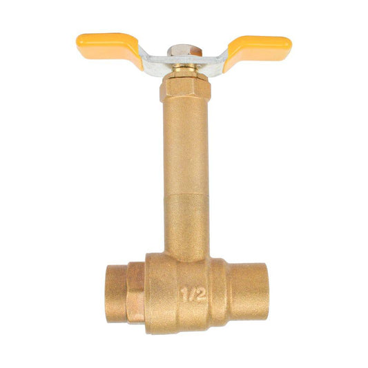 HYDRO MASTER Long Stem Ball Valve, Lead Free Brass