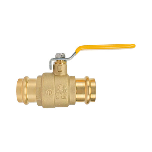HYDRO MASTER Press Brass Ball Valve, Press x Press, Lead Free Brass