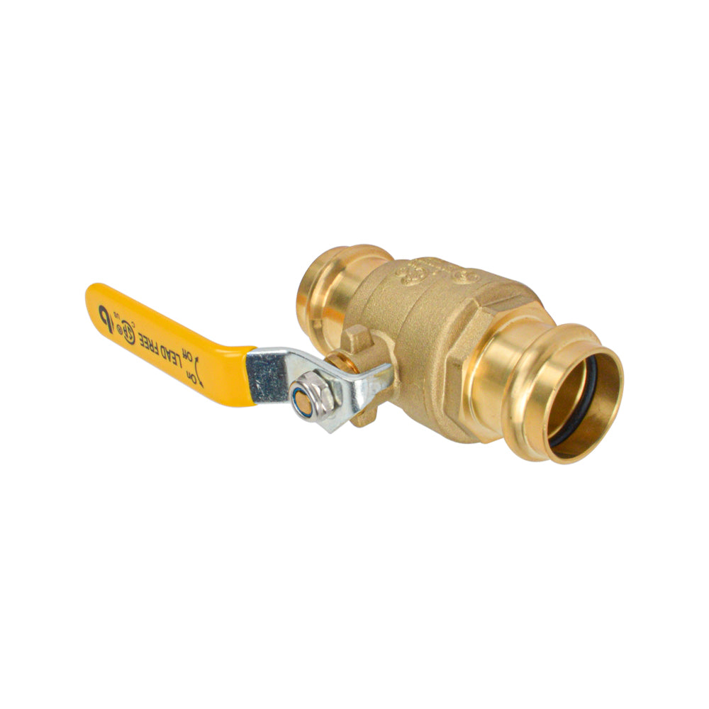 HYDRO MASTER Press Brass Ball Valve, Press x Press, Lead Free Brass