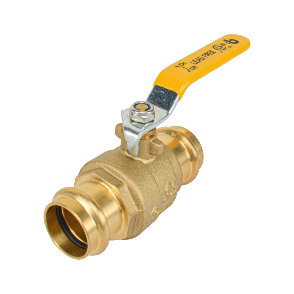 HYDRO MASTER Press Brass Ball Valve, Press x Press, Lead Free Brass