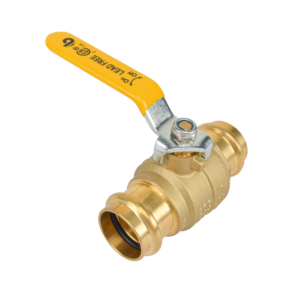 HYDRO MASTER Press Brass Ball Valve, Press x Press, Lead Free Brass