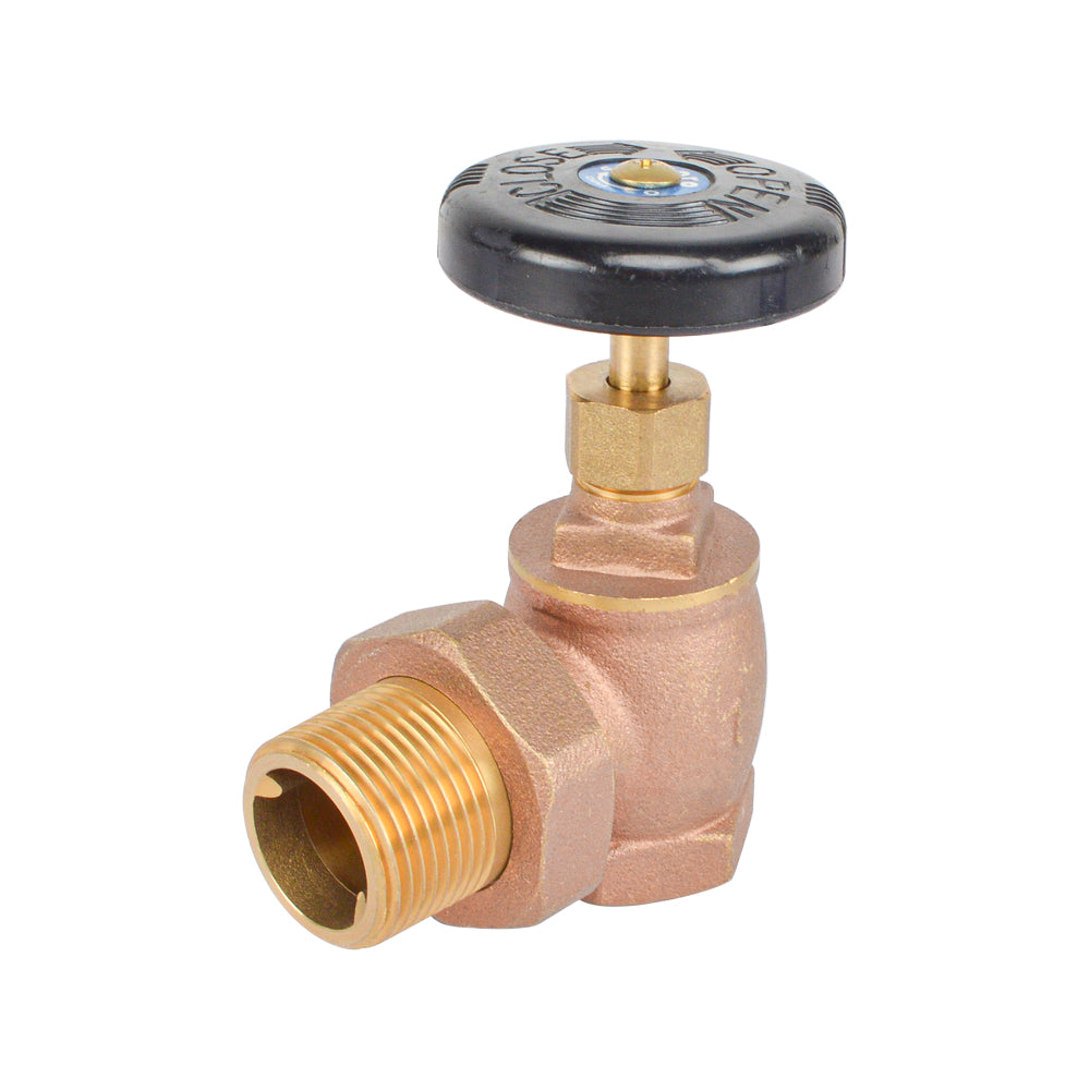 HYDRO MASTER Lead Free Brass Steam Radiator Angle Valves