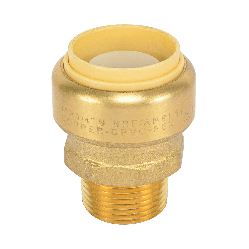 Push-Fit Adapter Brass Fitting (Push Fit x MPT)