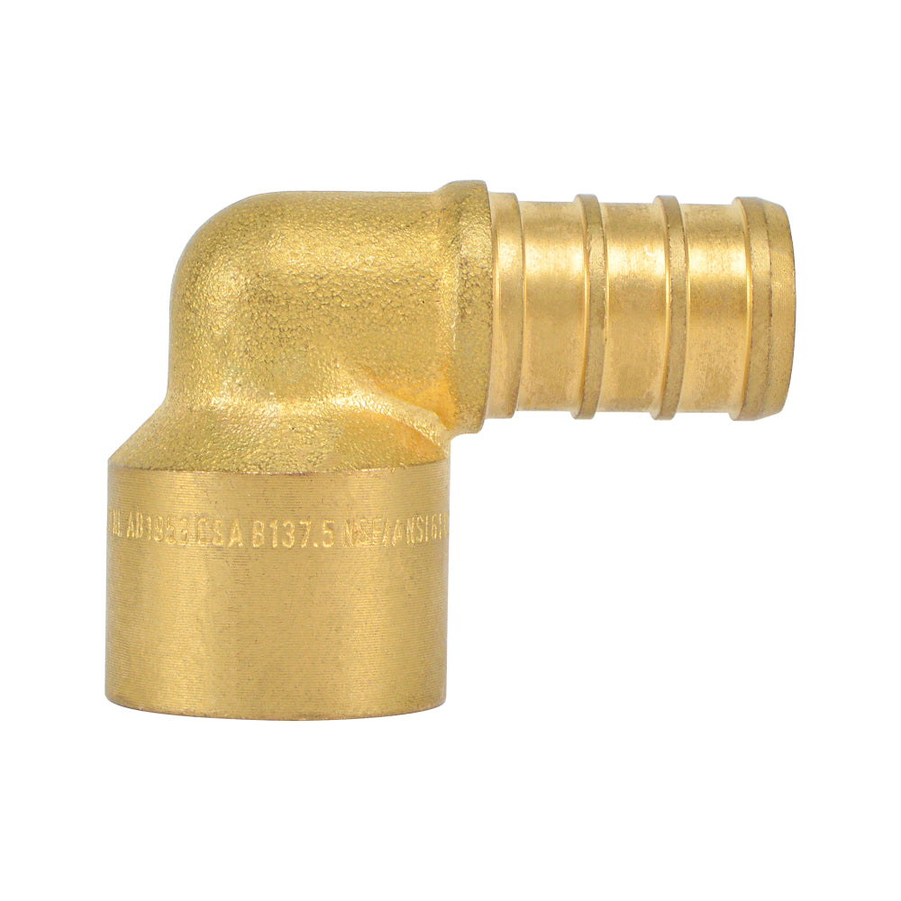 HYDRO MSATER Lead Free Brass Elbow PEX Fitting, PEX X Sweat Connection