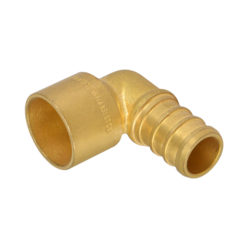 HYDRO MSATER Lead Free Brass Elbow PEX Fitting, PEX X Sweat Connection