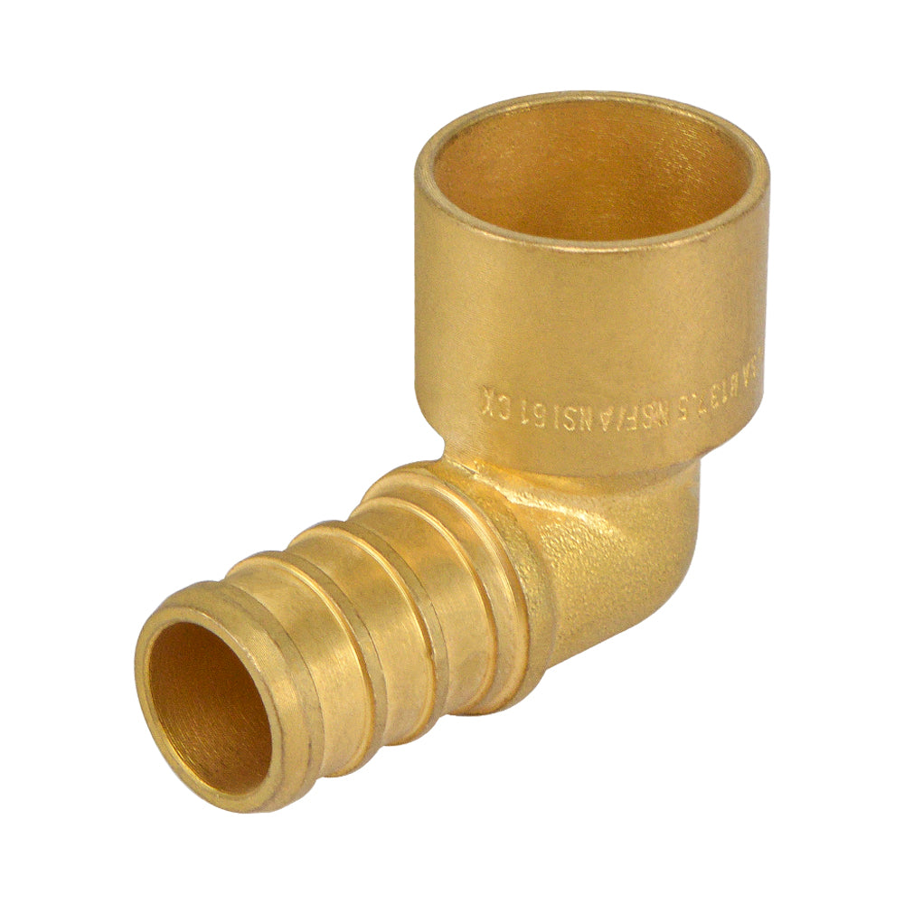 HYDRO MSATER Lead Free Brass Elbow PEX Fitting, PEX X Sweat Connection