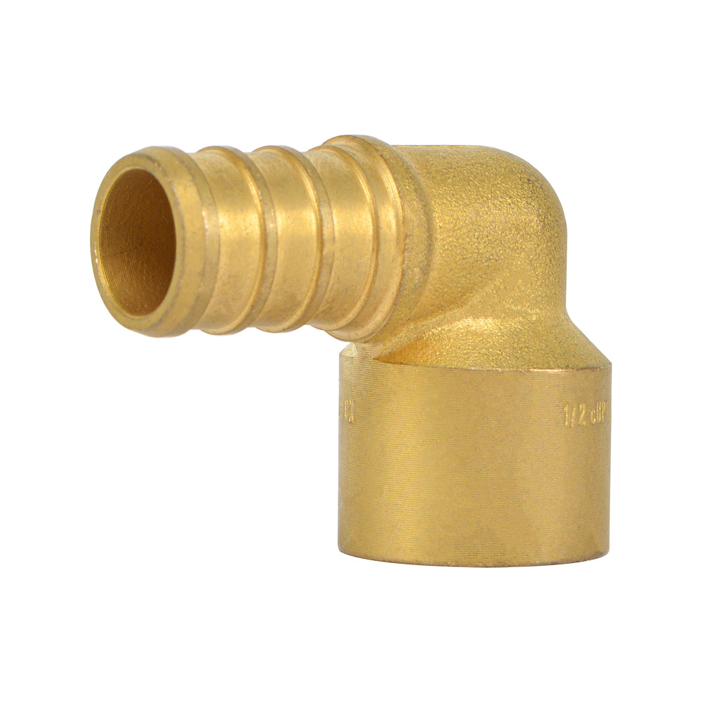 HYDRO MSATER Lead Free Brass Elbow PEX Fitting, PEX X Sweat Connection