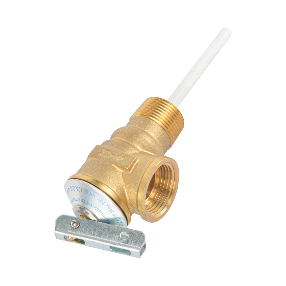 HYDRO MASTER Automatic Temperature and Pressure Relief Valve with Extension Probe and Lever (Standard Shank)