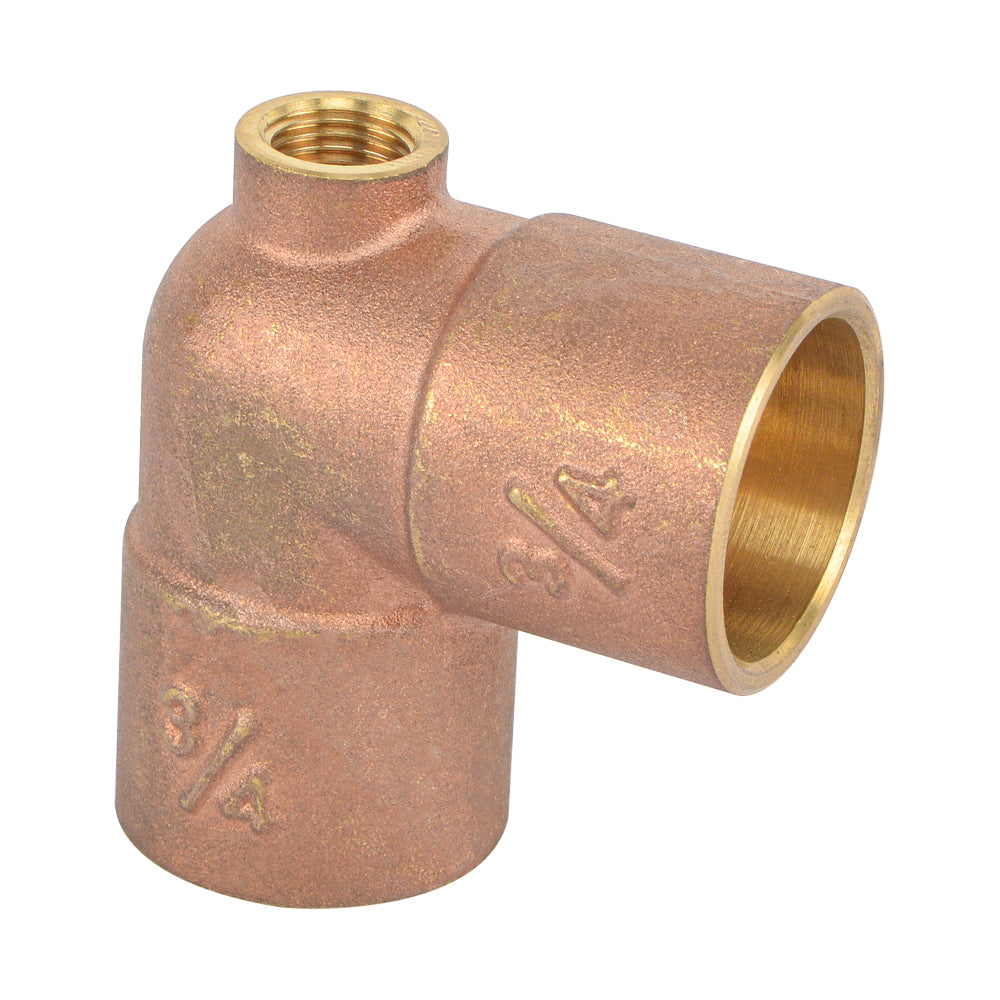 90 Degree Brass Baseboard Tee