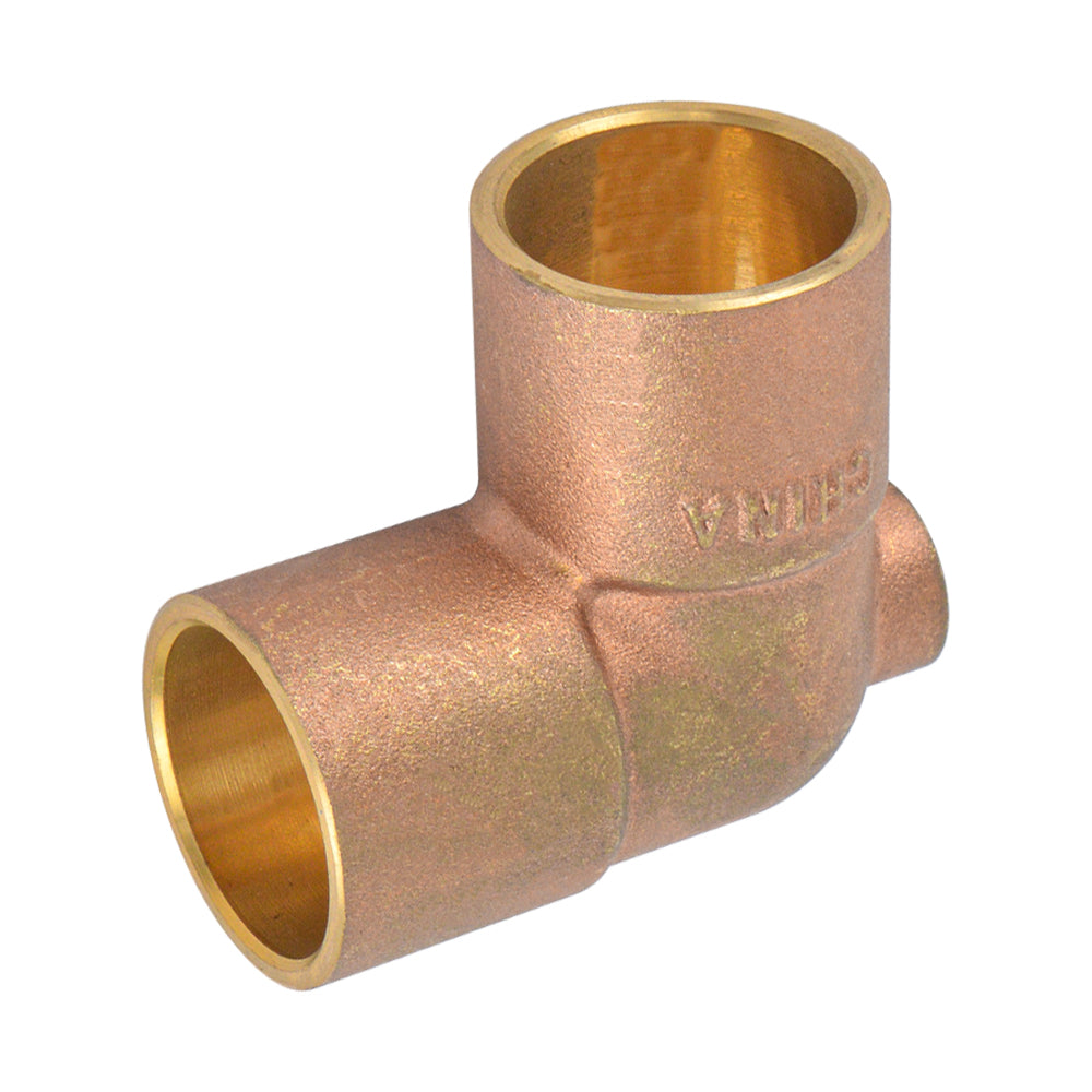 90 Degree Brass Baseboard Tee