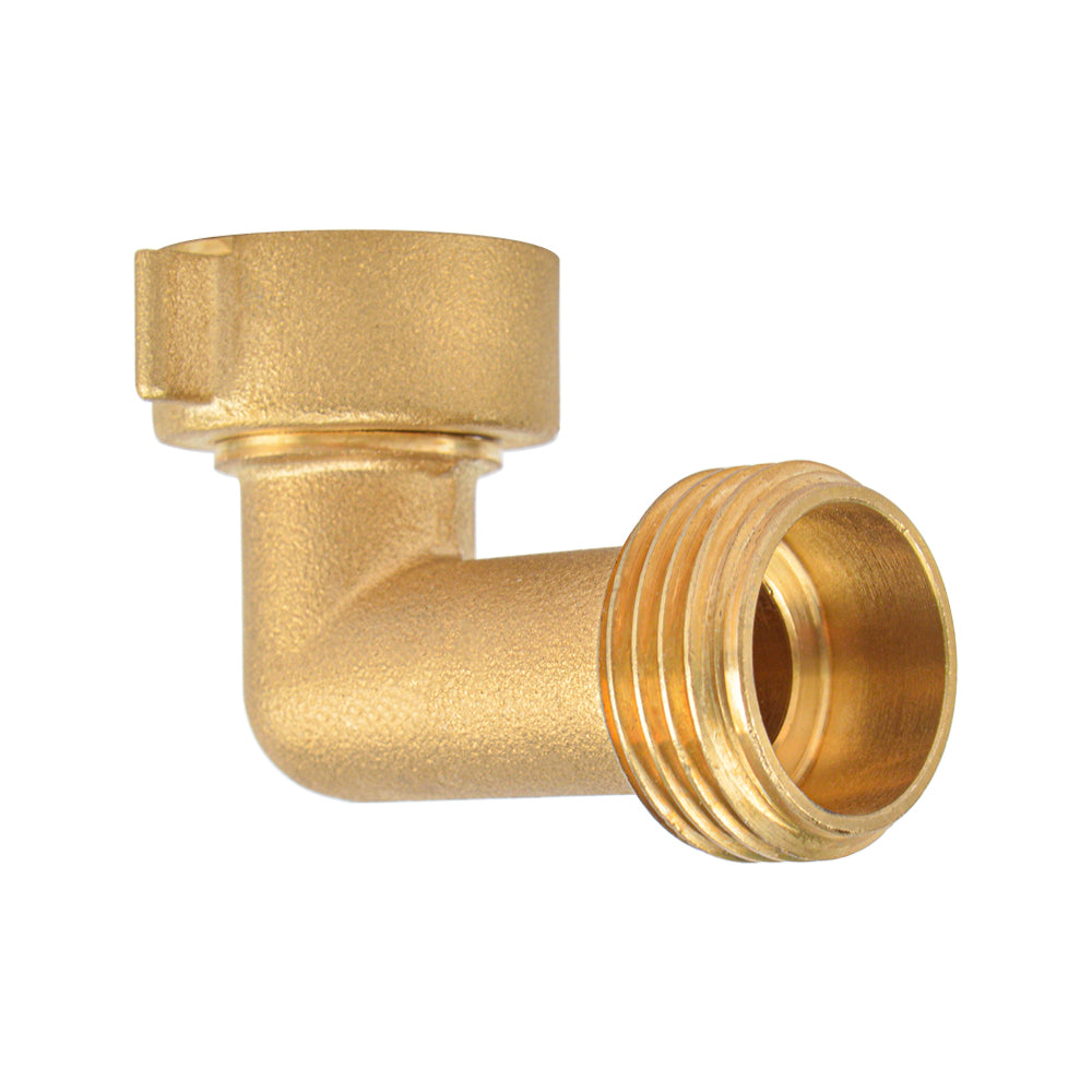HYDRO MASTER 90 Degree Garden Hose Elbow with Lead Free Brass 3/4" FHT x 3/4" MHT