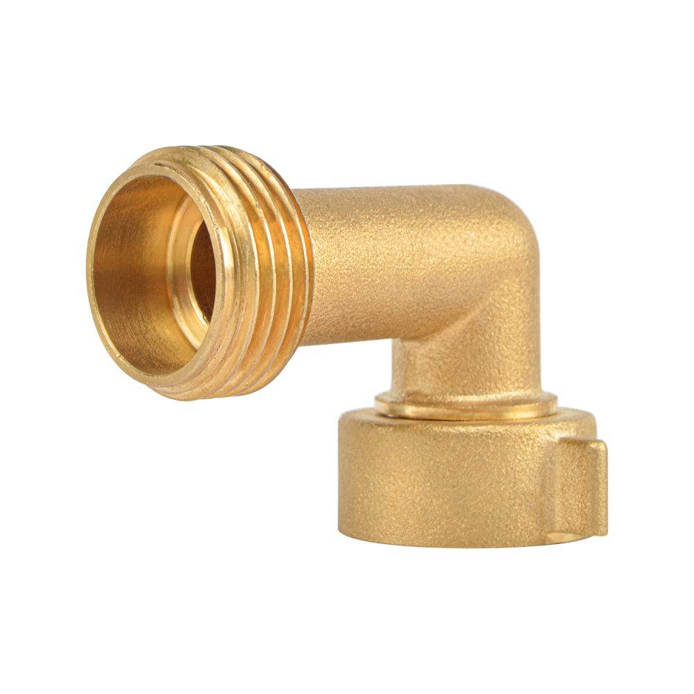 HYDRO MASTER 90 Degree Garden Hose Elbow with Lead Free Brass 3/4" FHT x 3/4" MHT