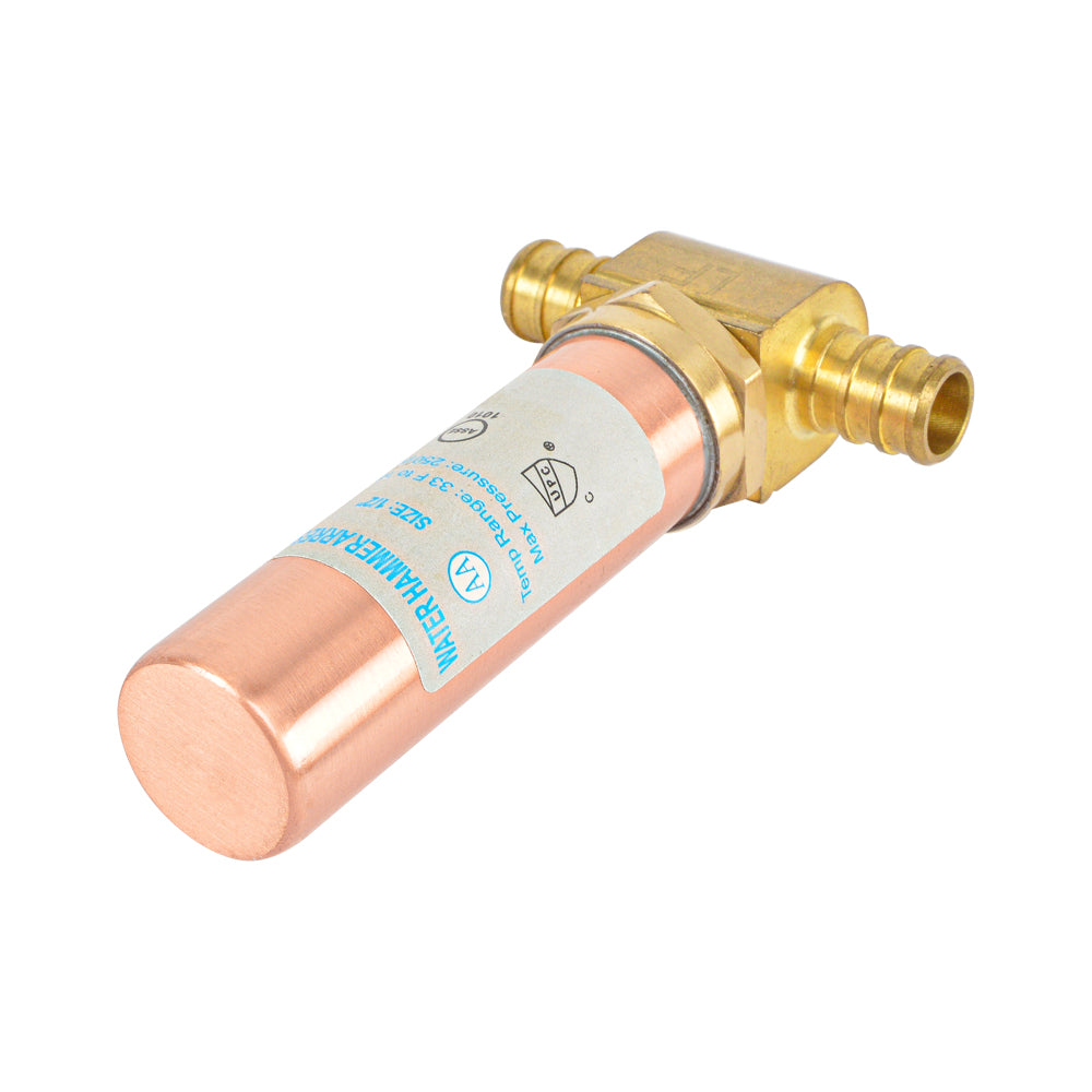 HYDRO MASTER Lead Free Brass Tee Water Hammer Arrestors with Stainless Steel Tube