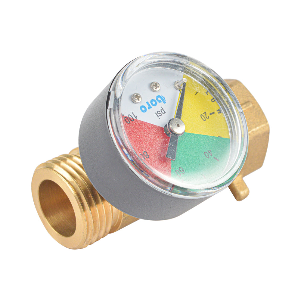 RV Water Pressure Regulation,3/4" Garden Hose Thread, for RV Camper, Hose, Trailer, Setting 35-45 Psi (With Gauge)