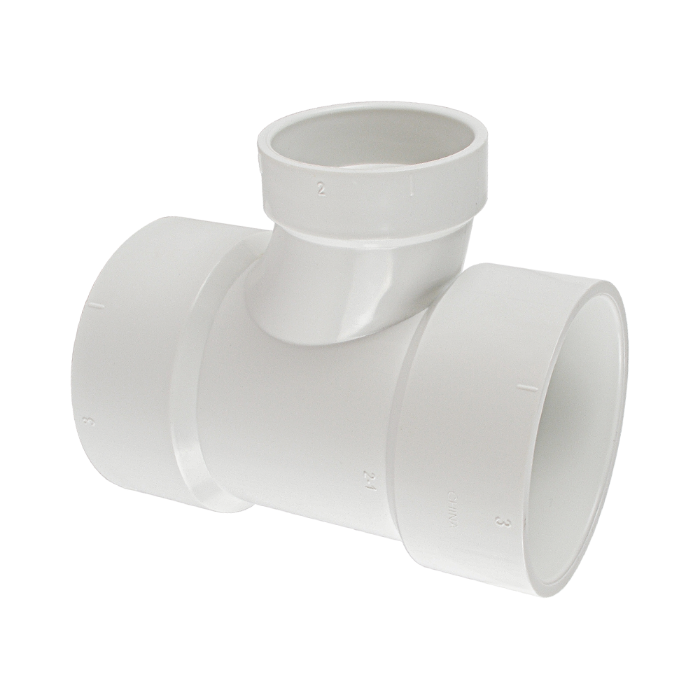 PVC DWV Sanitary Reducing Tee (Full Hub)