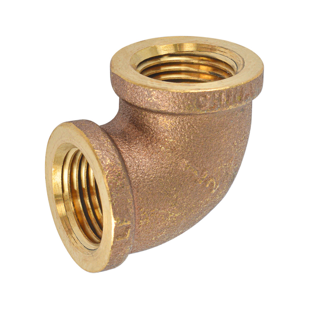 Brass 90-Degree Elbow Fitting, Lead Free Brass