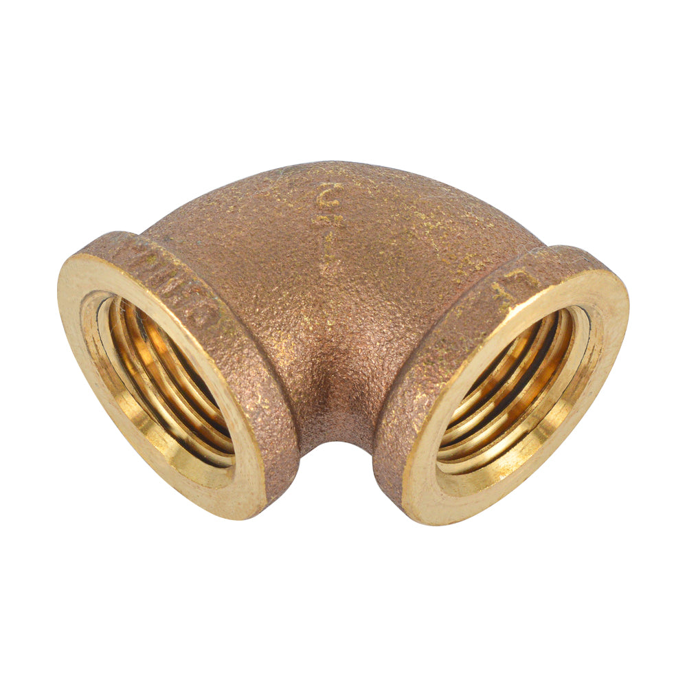 Brass 90-Degree Elbow Fitting, Lead Free Brass