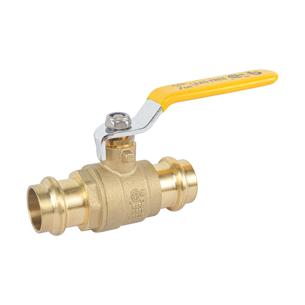 HYDRO MASTER Press Brass Ball Valve, Press x Press, Lead Free Brass