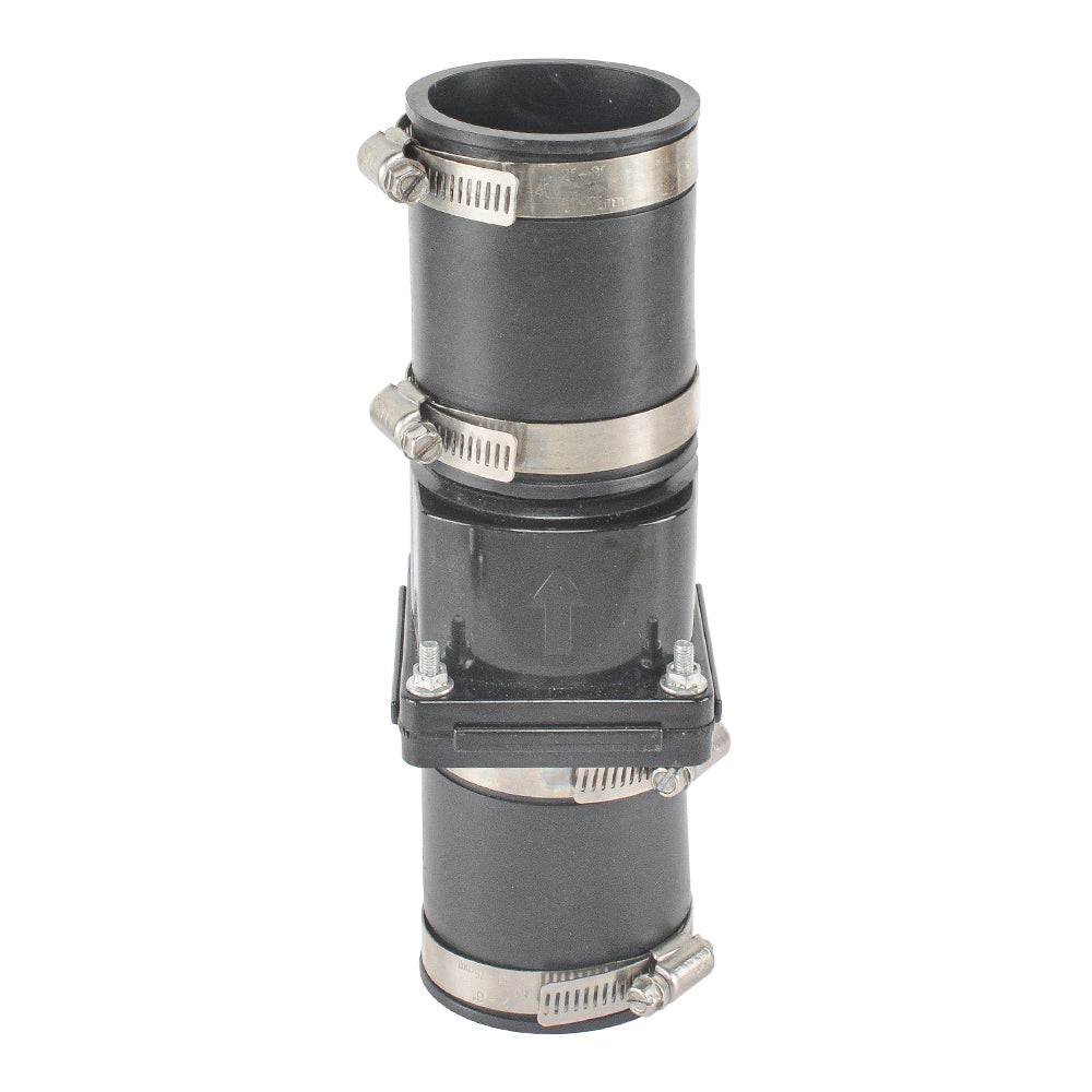 Hydro Master 2 inch Plastic Sump Pump Check Valve with Stainless Steel Clamps