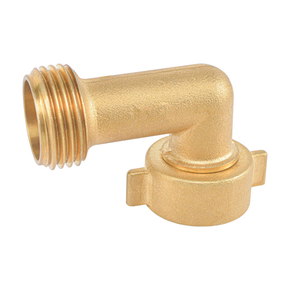 HYDRO MASTER 90 Degree Garden Hose Elbow with Lead Free Brass 3/4" FHT x 3/4" MHT
