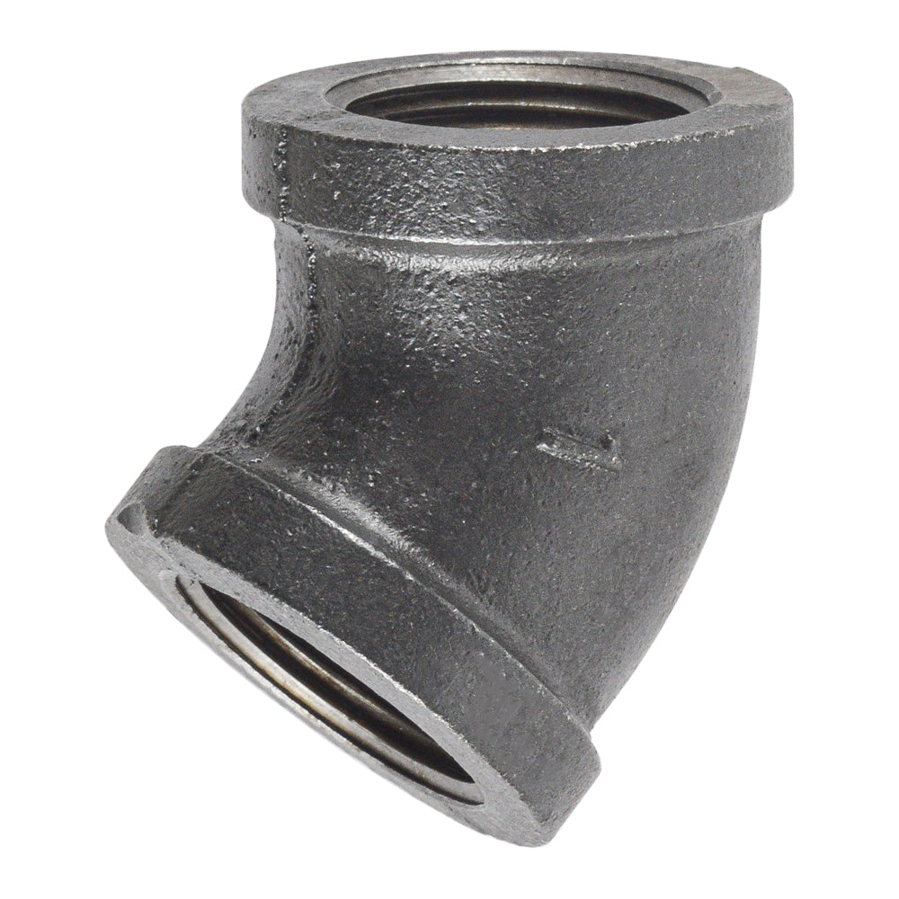 HYDRO MSATER NPT Thread Black Fittings 45° Elbow Iron Pipe Malleable Fittings