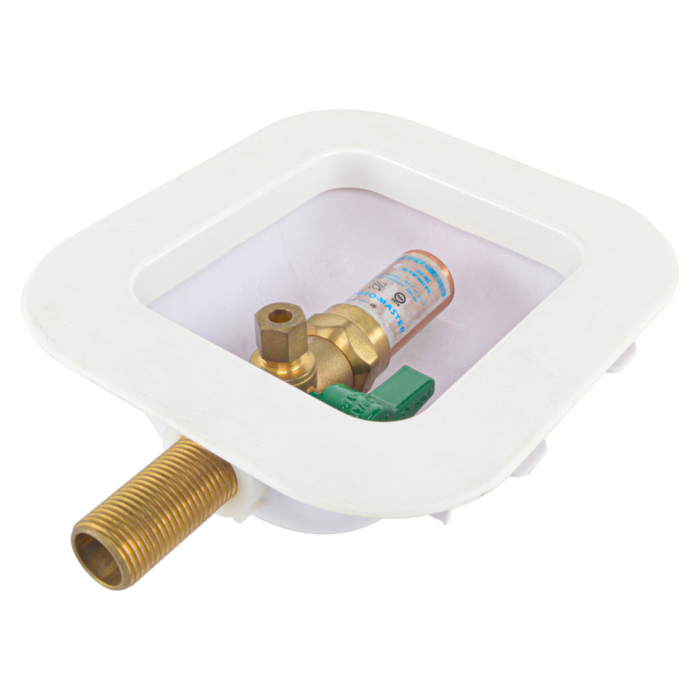 HYDRO MASTER Stop Valve with Water Hammer, Ice Maker Machine Outlet Box