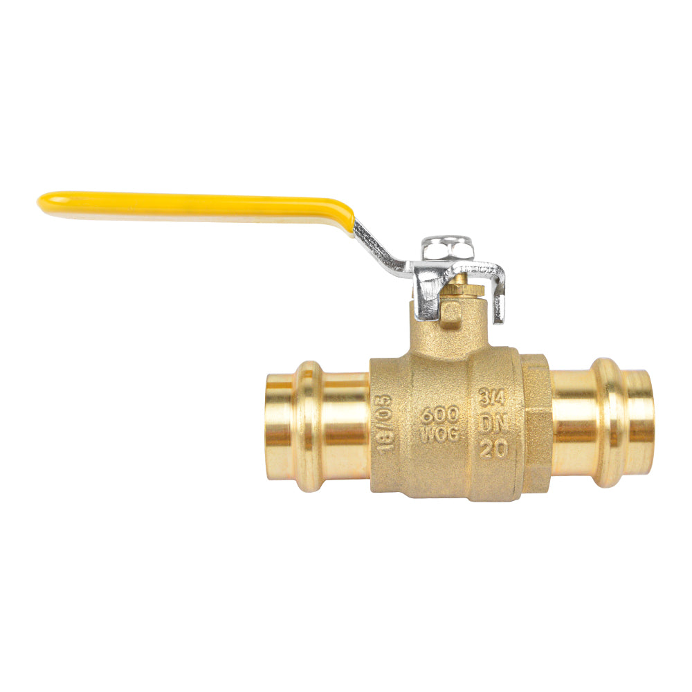 HYDRO MASTER Press Brass Ball Valve, Press x Press, Lead Free Brass