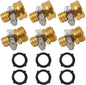 HYDRO MASTER Garden Hose Repair Connector with Clamps,3/4" GHT x 5/8" Barbed with Stainless Steel Clamp,3 Set