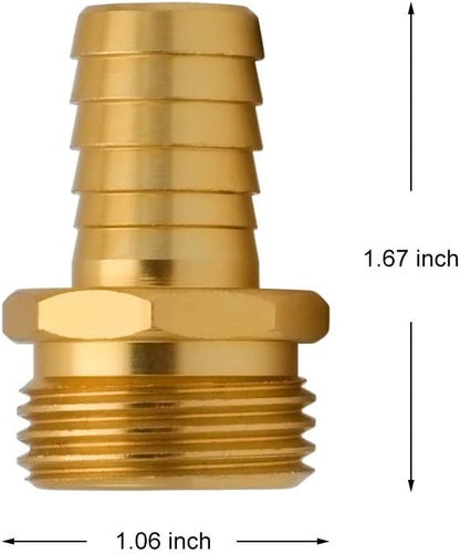 HYDRO MASTER Garden Hose Repair Connector with Clamps,3/4" GHT x 5/8" Barbed with Stainless Steel Clamp,3 Set