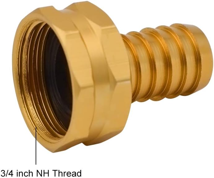 HYDRO MASTER Garden Hose Repair Connector with Clamps,3/4" GHT x 5/8" Barbed with Stainless Steel Clamp,3 Set
