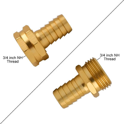 HYDRO MASTER Garden Hose Repair Connector with Clamps,3/4" GHT x 5/8" Barbed with Stainless Steel Clamp,3 Set