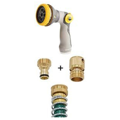 HYDRO MASTER Brass Garden Hose Quick Connector, Solid Brass,3/4 Inch Garden Hose Thread. (Male Thread)