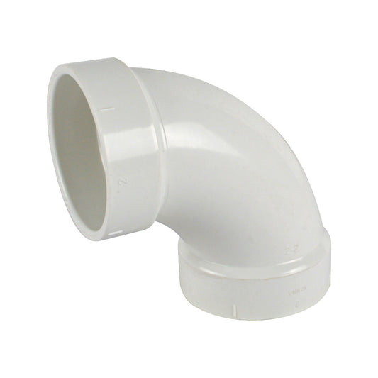 PVC DWV fitting 1/4 elbow (hub x hub)