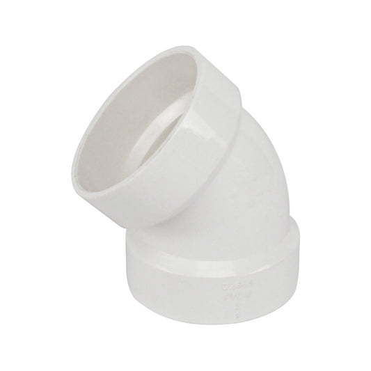 PVC DWV fittings 1/8 elbow (hub x hub)