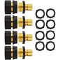 HYDRO MASTER 3/4" Garden Hose Quick Connector with Auto Shut-Off,Fits All Garden Hose. (Aluminum)