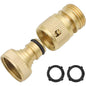 HYDRO MASTER Brass Garden Hose Quick Connector, Solid Brass,3/4 Inch Garden Hose Thread. (FxM Thread)