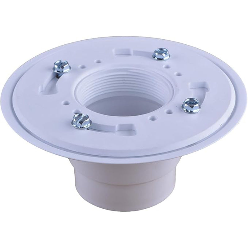 Hydro Master No-hub Bolt-down 2 inch or 3 inch PVC Shower Drain/Floor Drain with 4 inches Stainless Steel Round Strainer