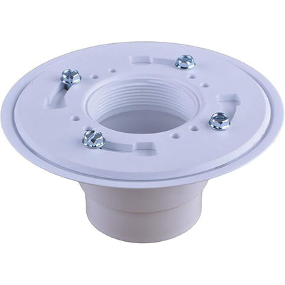 Hydro Master No-hub Bolt-down 2 inch or 3 inch PVC Shower Drain/Floor Drain with 4 inches Stainless Steel Round Strainer