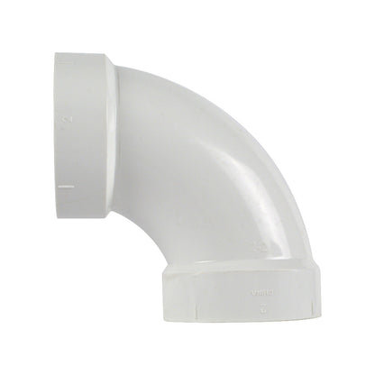 PVC DWV fitting 1/4 elbow (hub x hub)