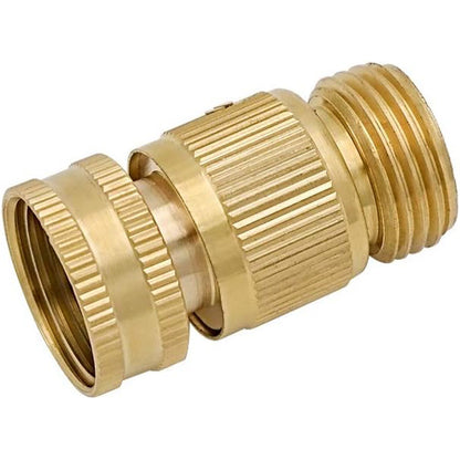 HYDRO MASTER Brass Garden Hose Quick Connector, Solid Brass,3/4 Inch Garden Hose Thread. (Female Thread)