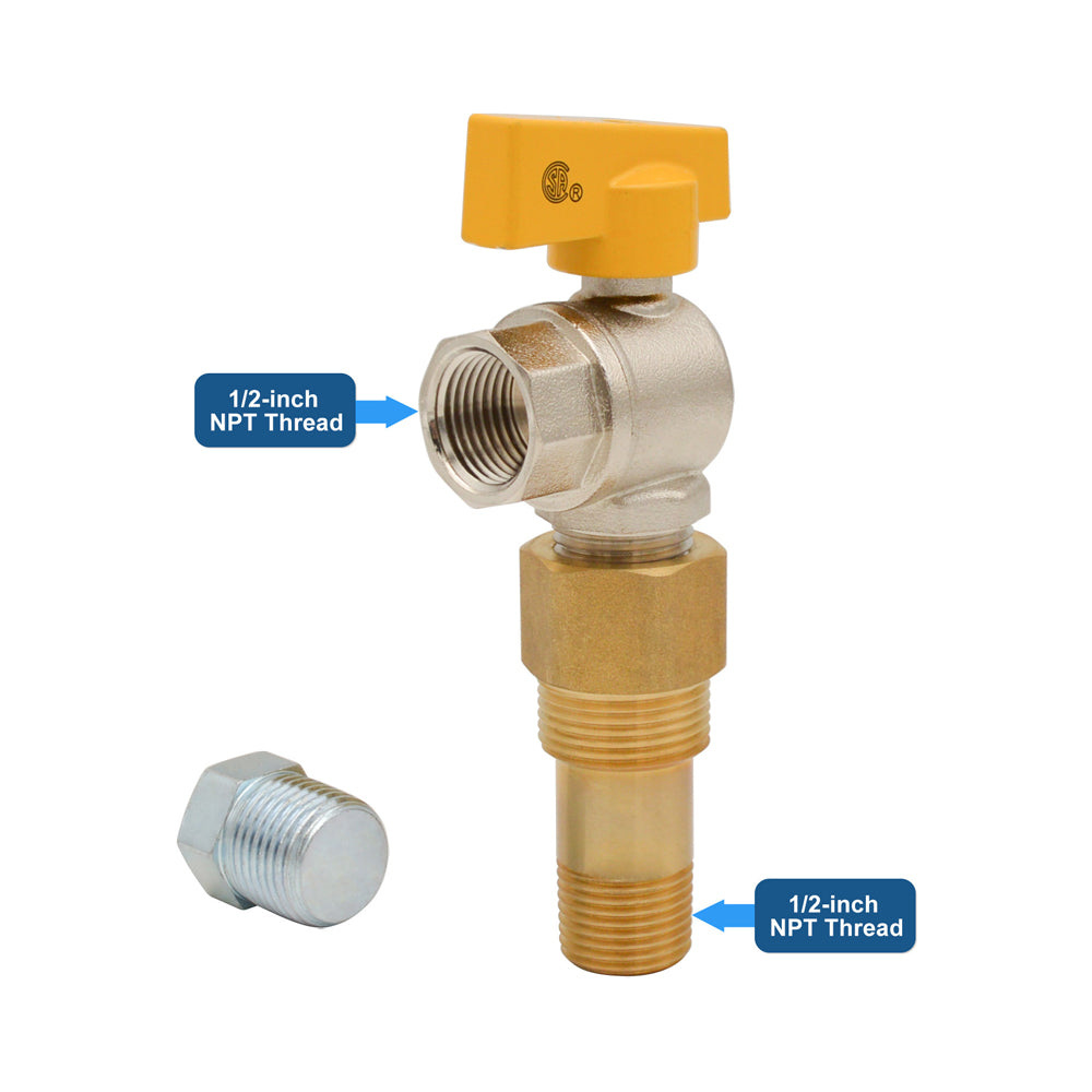 HYDRO MASTER Stop Valve, 1/2" Gas Valve Box