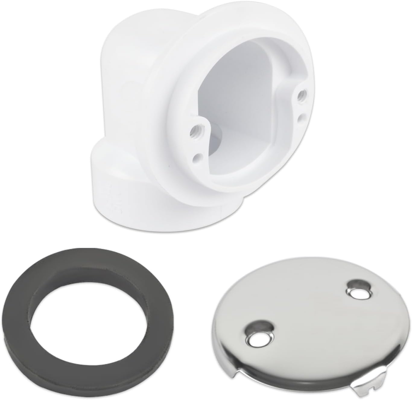 HYDRO MASTER 1-1/2 Inch Schedule 40 PVC Two-Hole Bath Waste, Tip-Toe Stopper