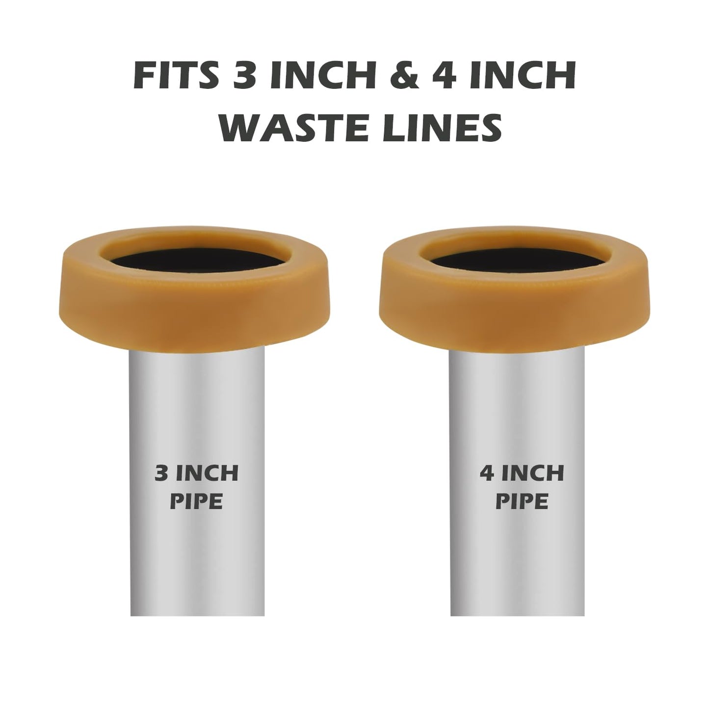 HYDRO MASTER Extra Thick Toilet Wax Ring Kit with Flange and Bolts, Fits 3-inch or 4-inch Waste Lines